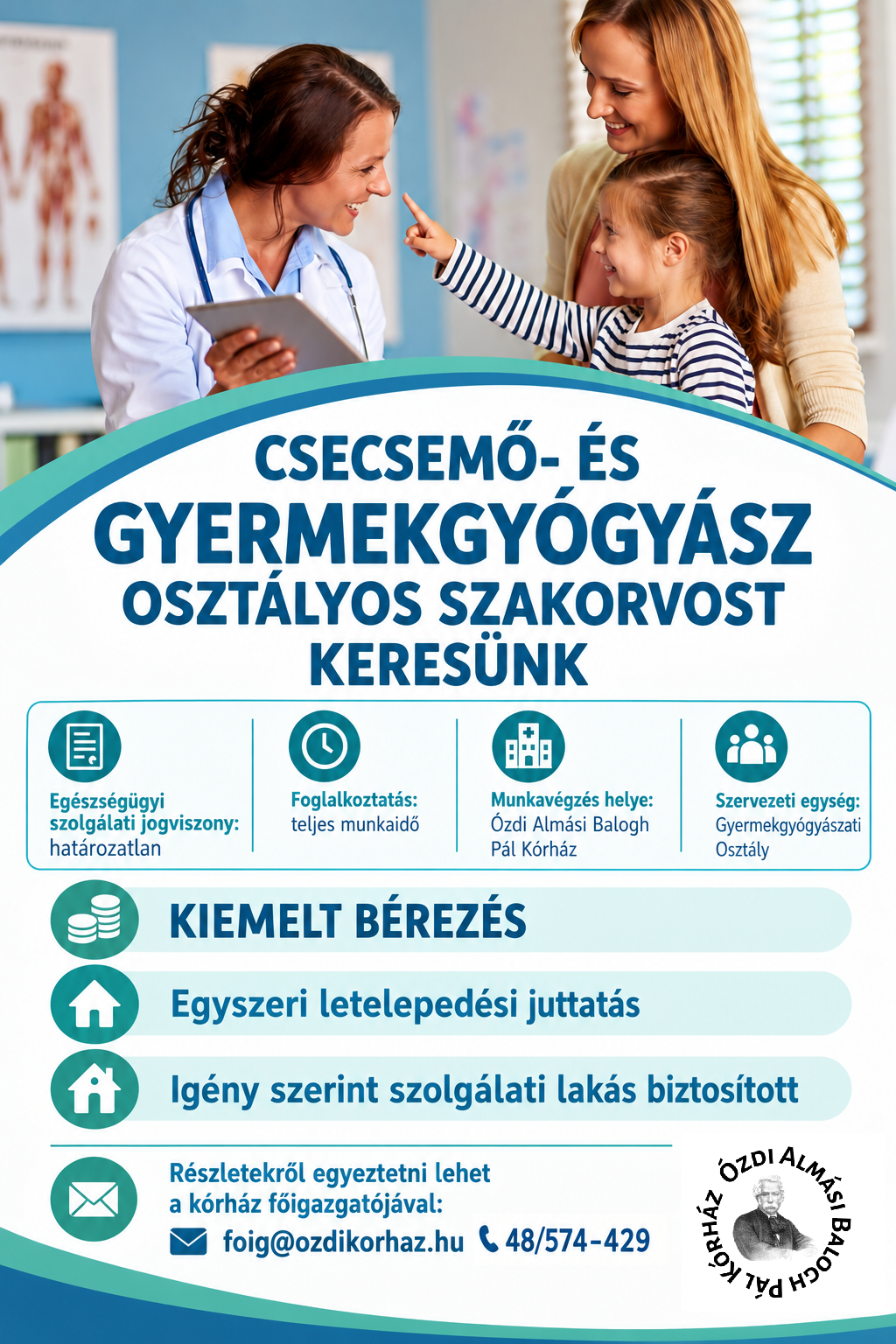 Gyerekorvos állláshirdetés